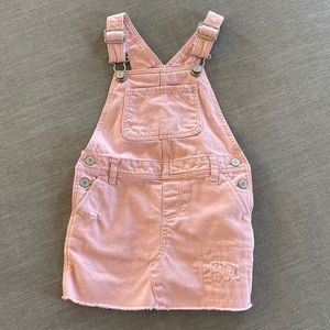 Baby Gap Pink Denim Overall Dress